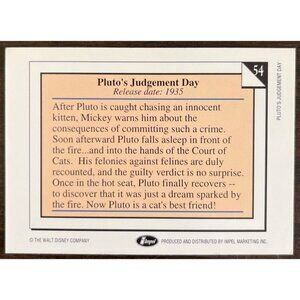 10 For $5 1991 Impel Disney Trading Cards #54 In The Doghouse Mickey Pluto